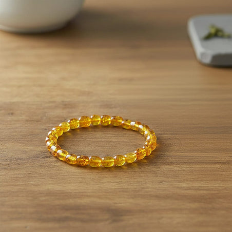 Amber Stretchable Bracelet (Size - 7.5) 20.00 Ct. 8433797 2