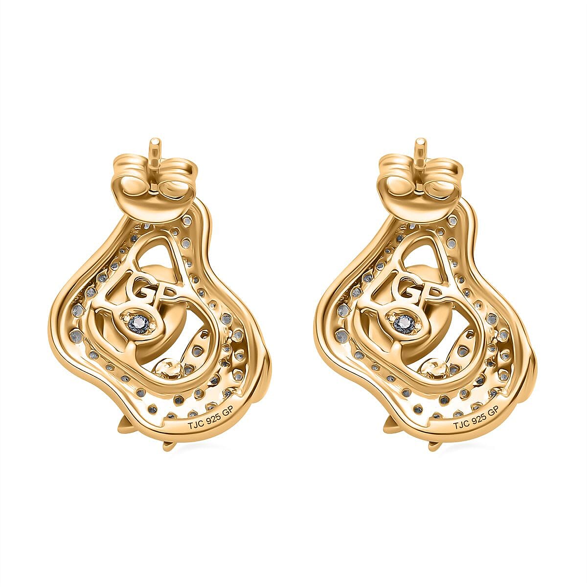 GP Italian Garden Collection - Amber, Citrine and Natural Zircon Earrings in 18K Vermeil Yellow Gold Plated Sterling Silver 1.78 Ct, Silver Wt. 5.79 Gms 7768196 5