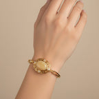 Amber & Cubic Zirconia Bracelet (Size - 7.5 with Ext) Sterling Silver 10.08 Ct, Silver Wt. 9.00 Gms.