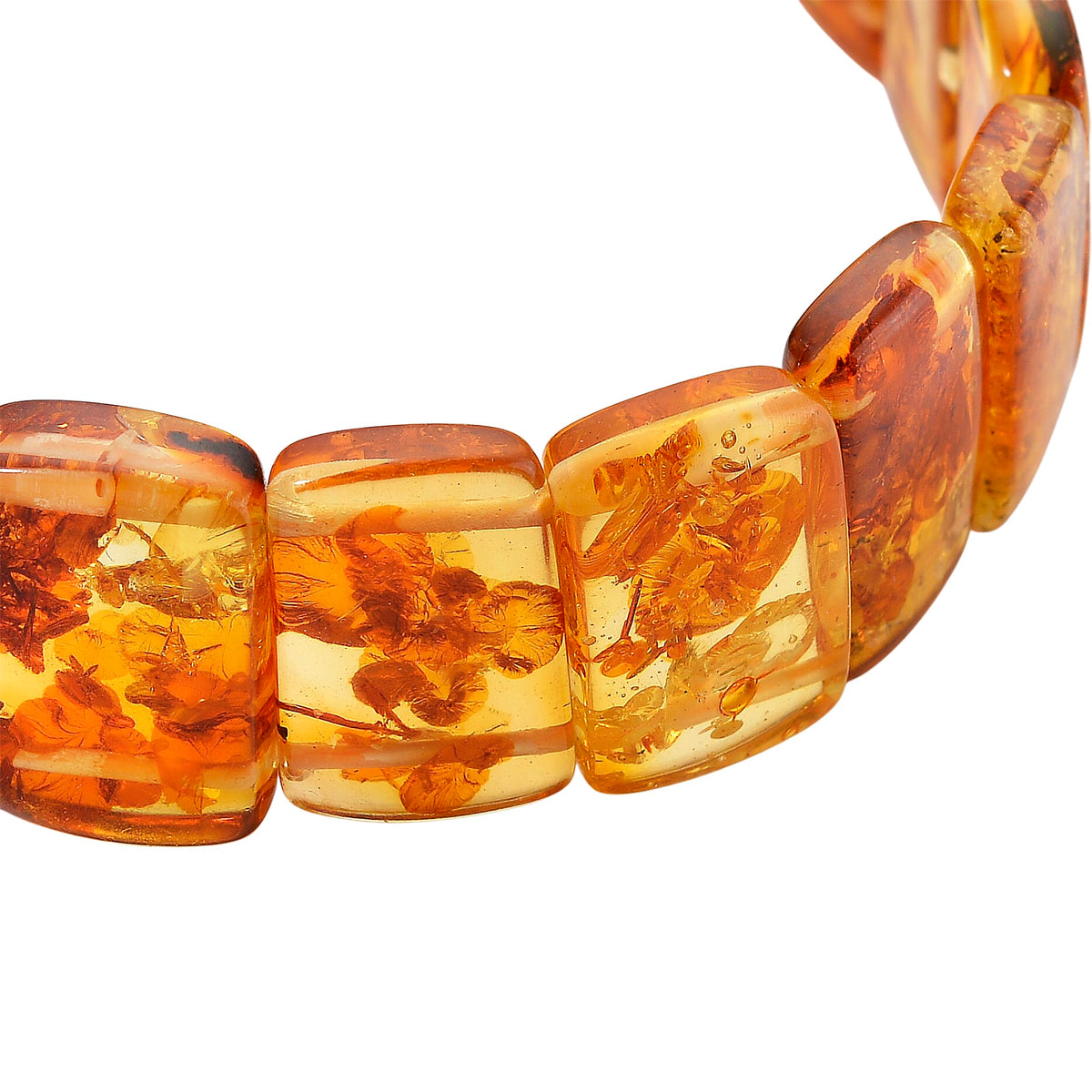Natural Amber Stretchable Bracelet (Size - 7.5) 45.00 Ct. 8215369 3
