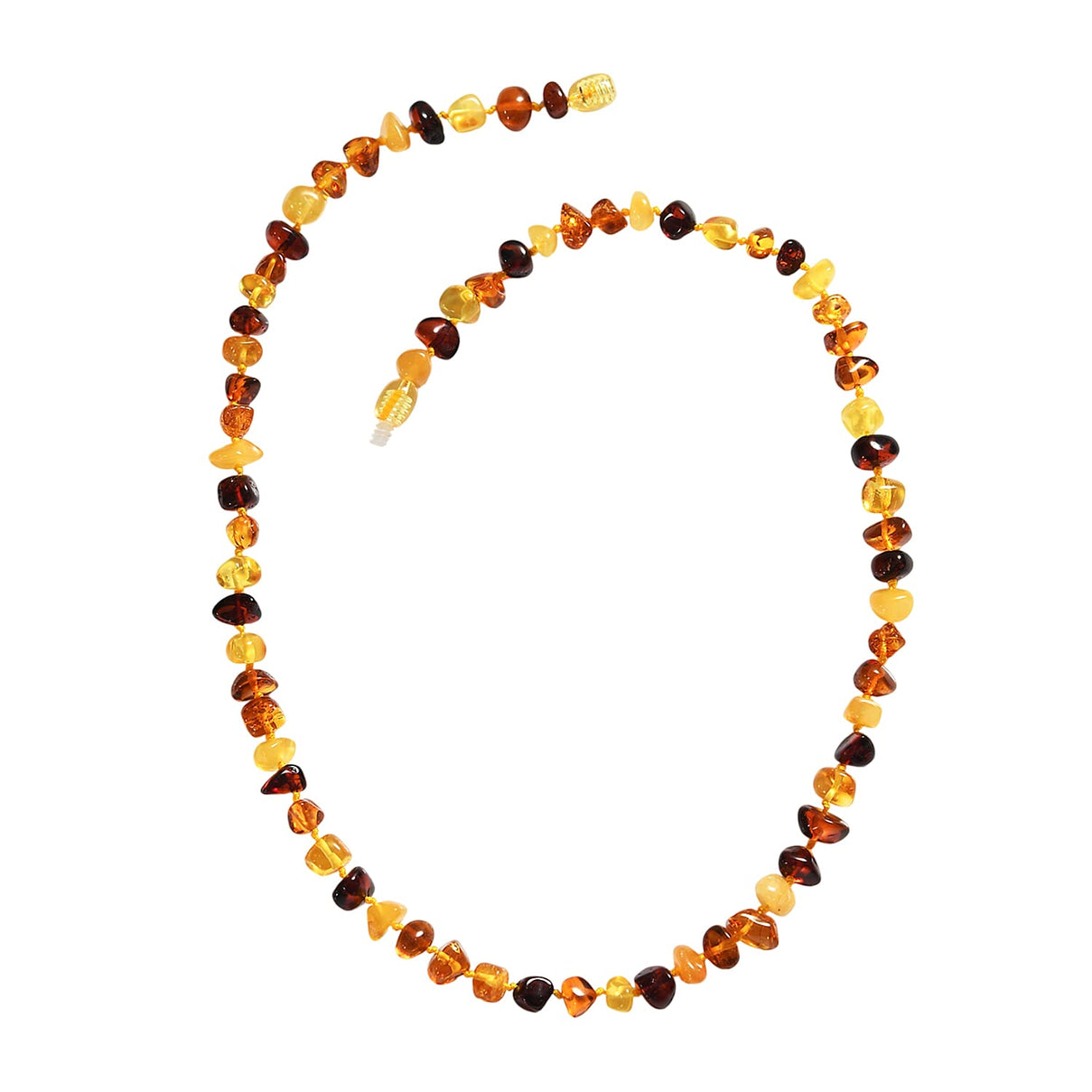 One Time Deal- Baltic Amber Organic Shape Necklace (Size - 20) - Multi 8411693 5