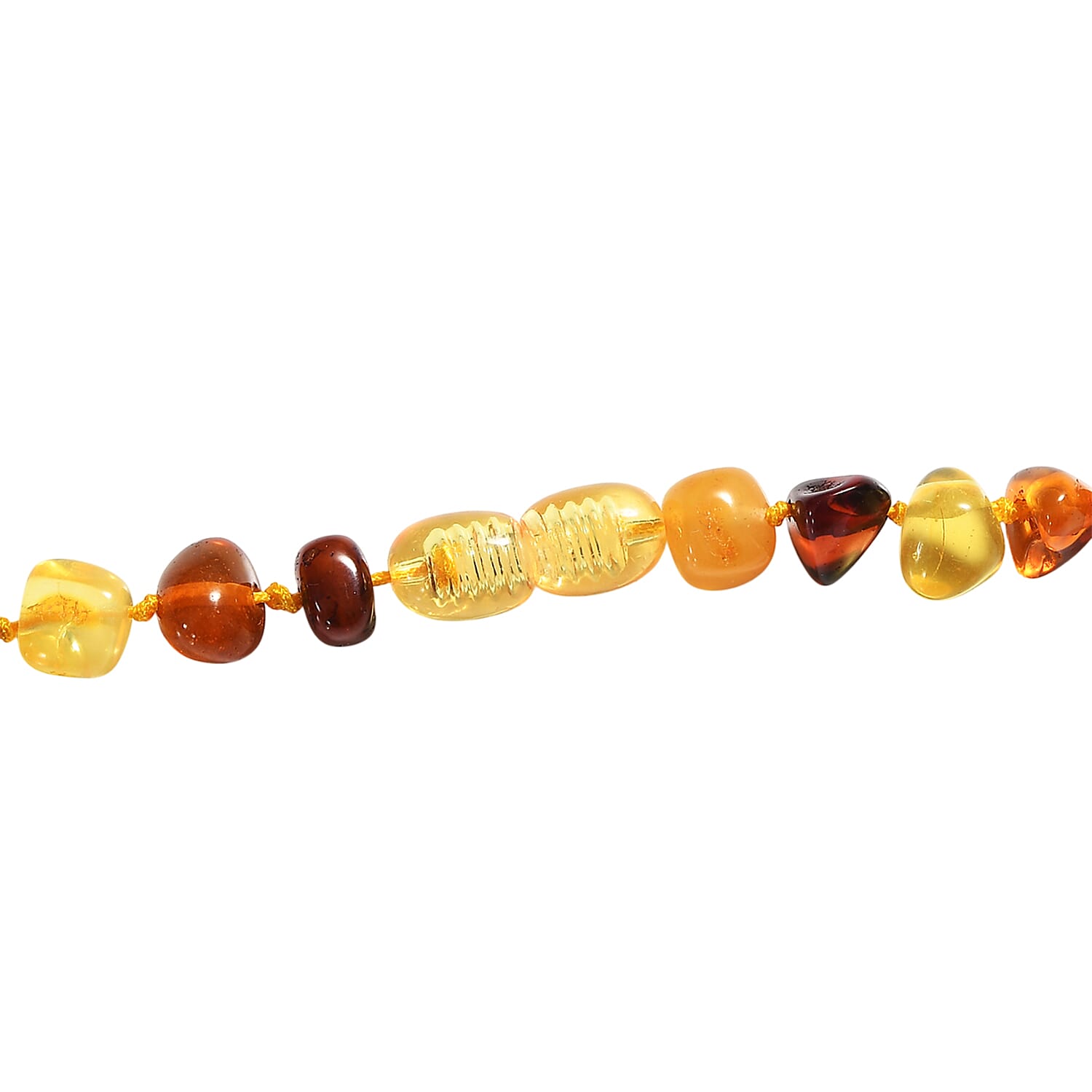 One Time Deal- Baltic Amber Organic Shape Necklace (Size - 20) - Multi 8411693 6