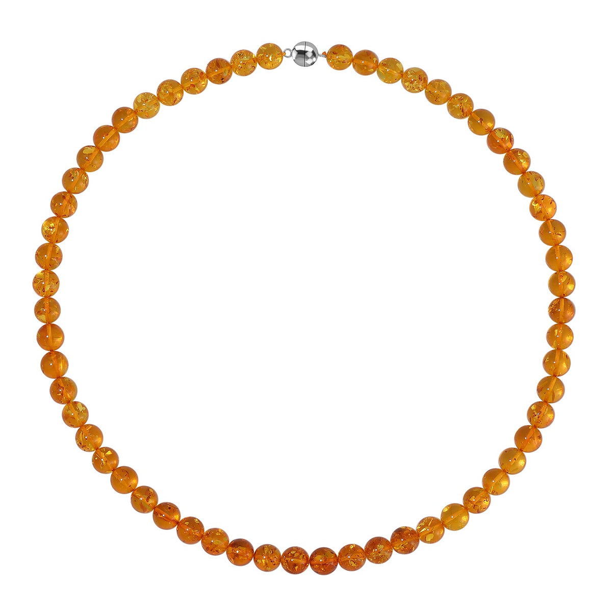 AAA Amber  Necklace (Size - 20) in Rhodium Overlay Sterling Silver 107.00 Ct 7796319 3