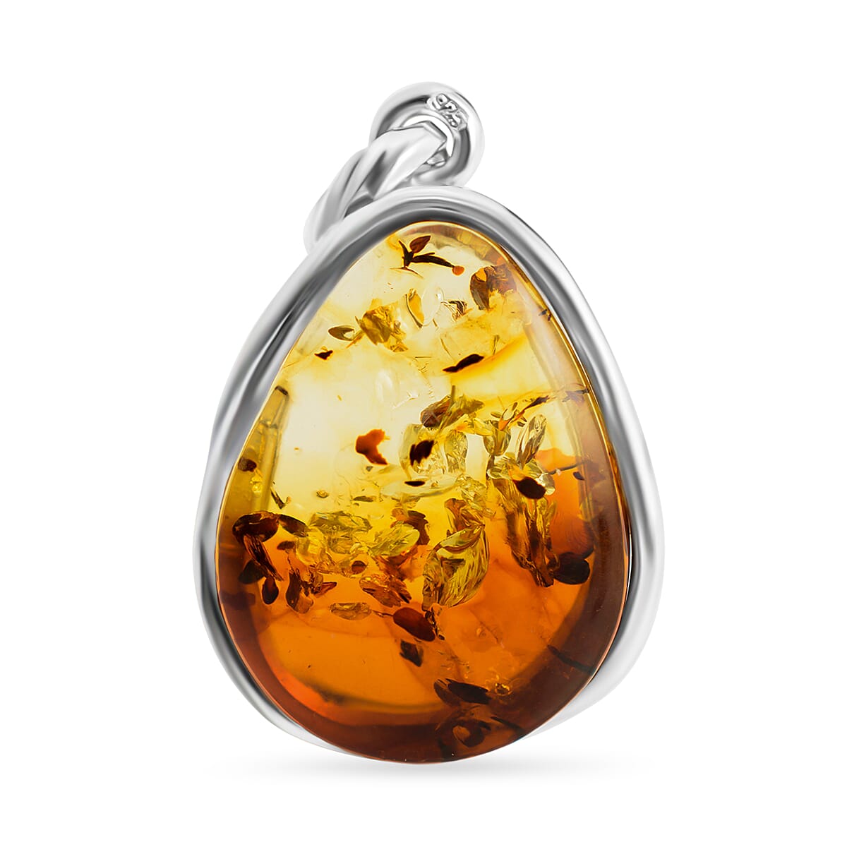 Tucson Special - Amber Pendant in Sterling Silver 7382650 0