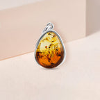 Tucson Special - Amber Pendant in Sterling Silver