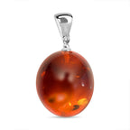 Amber Pendant in Sterling Silver