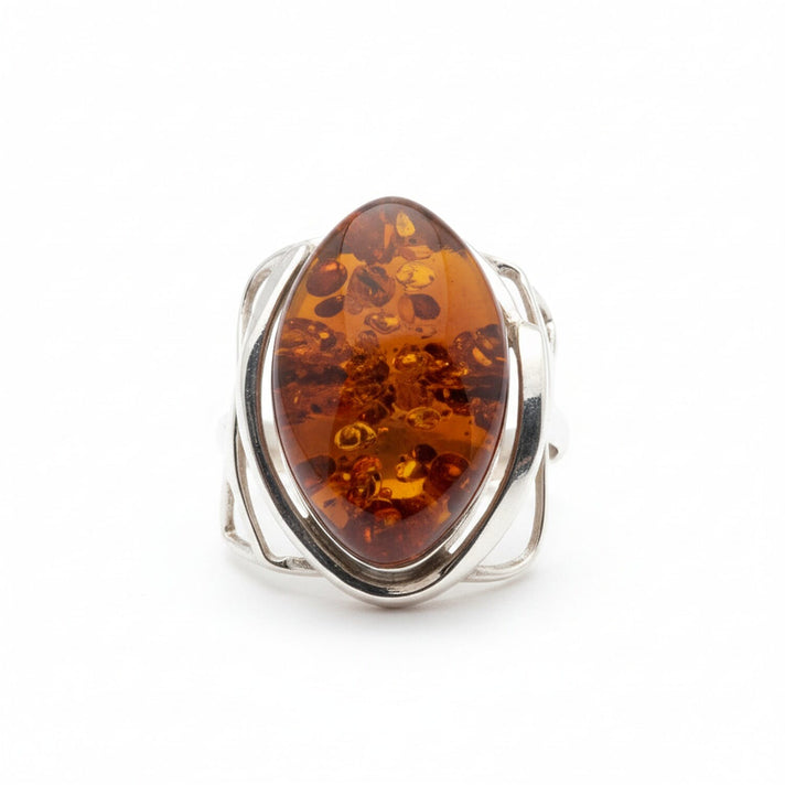 Amber Solitaire Ring in Sterling Silver 16.00 Ct. 8224020 1