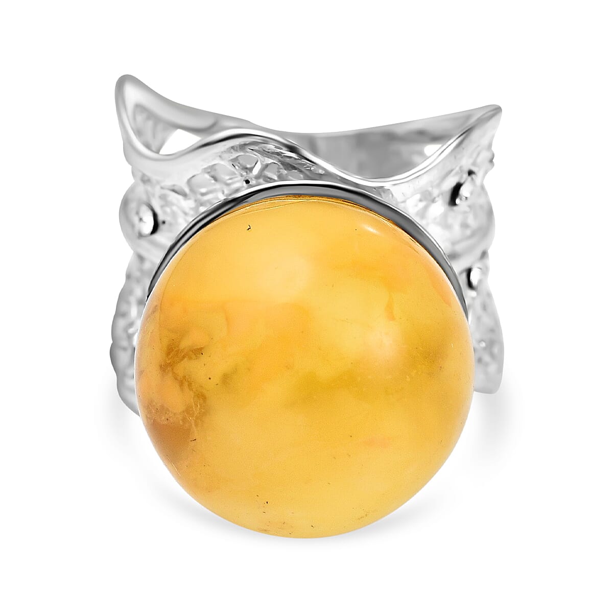 Amber Solitaire Ring in Sterling Silver 4.00 ct. 7959179 0