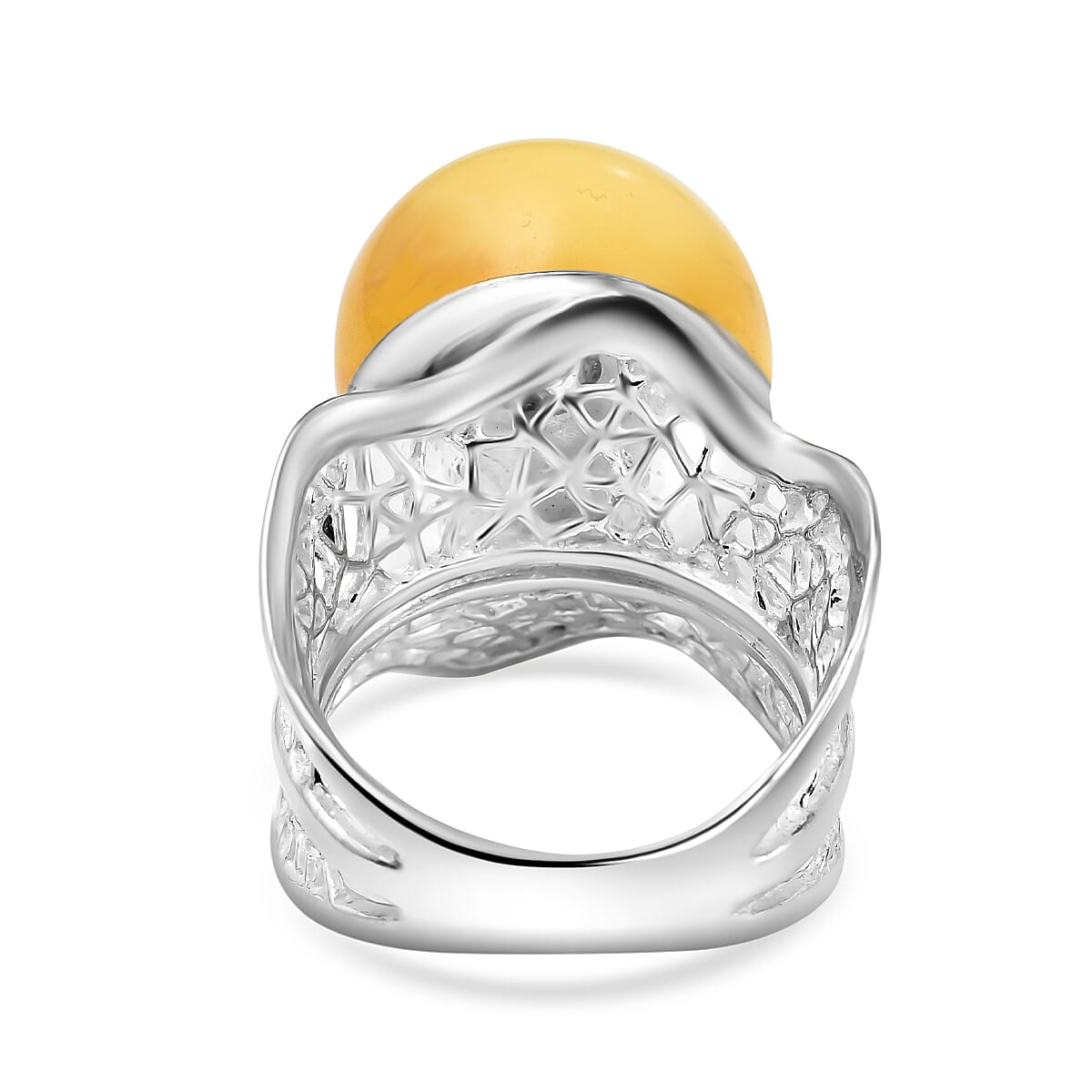 Amber Solitaire Ring in Sterling Silver 4.00 ct. 7959179 4