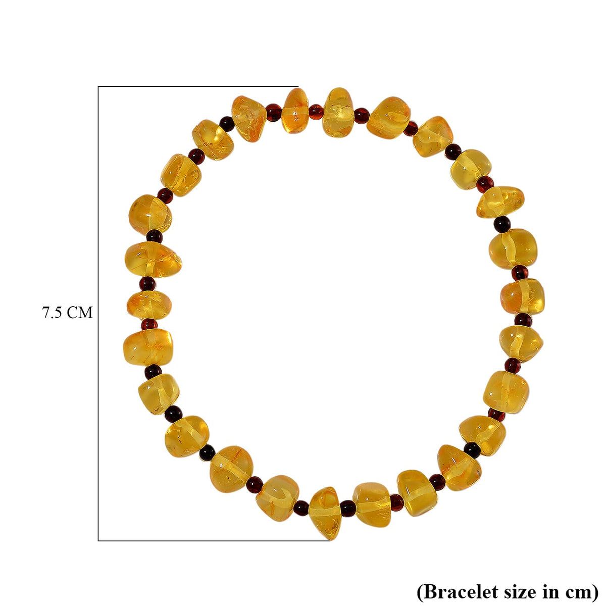 Yellow Baltic Amber Stretchable Bracelet (Size 7-10) 25.00 Ct. 7976120 3