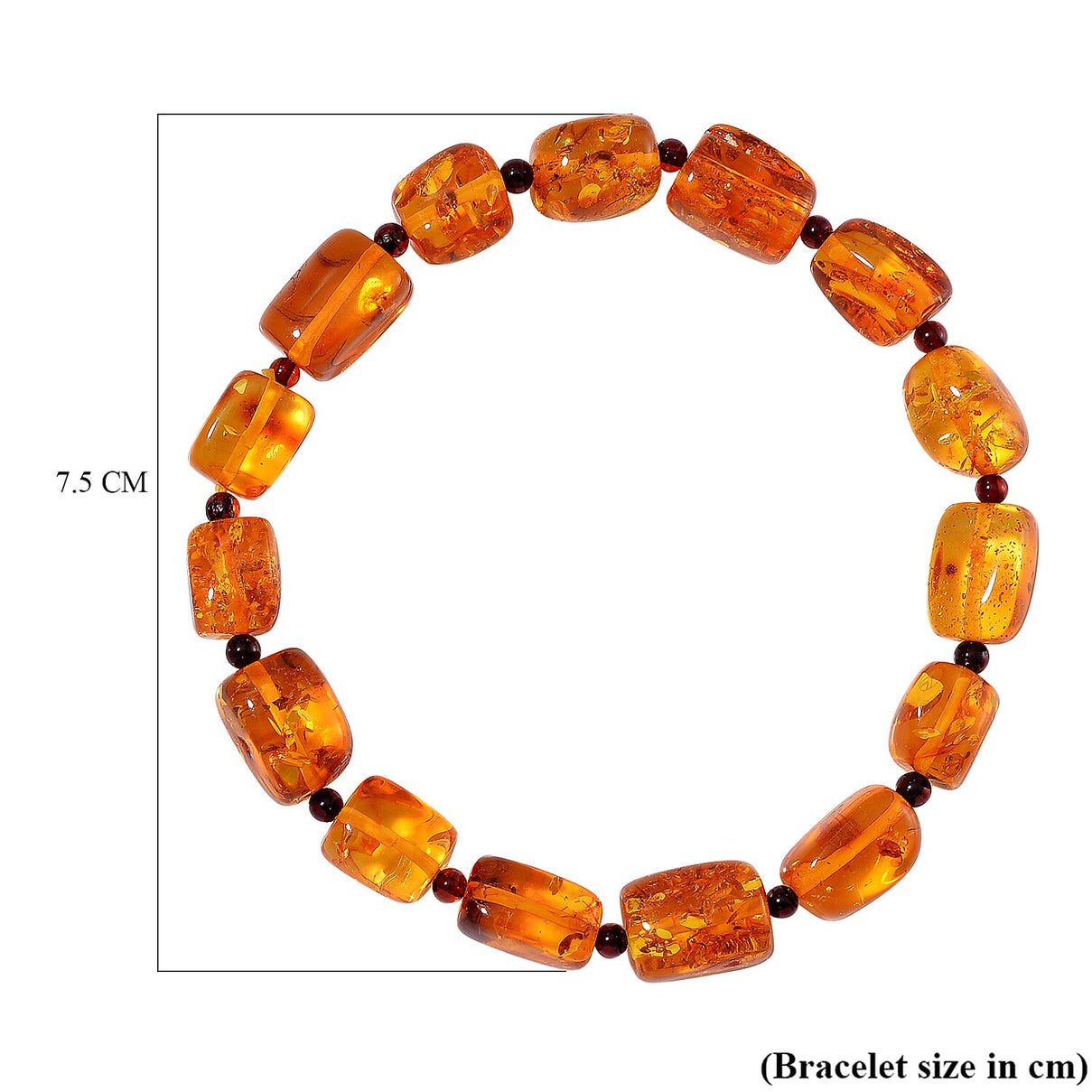 Tucson Find - Natural Baltic Amber Stretchable Bracelet (Size - 7-7.5) 7954593 3