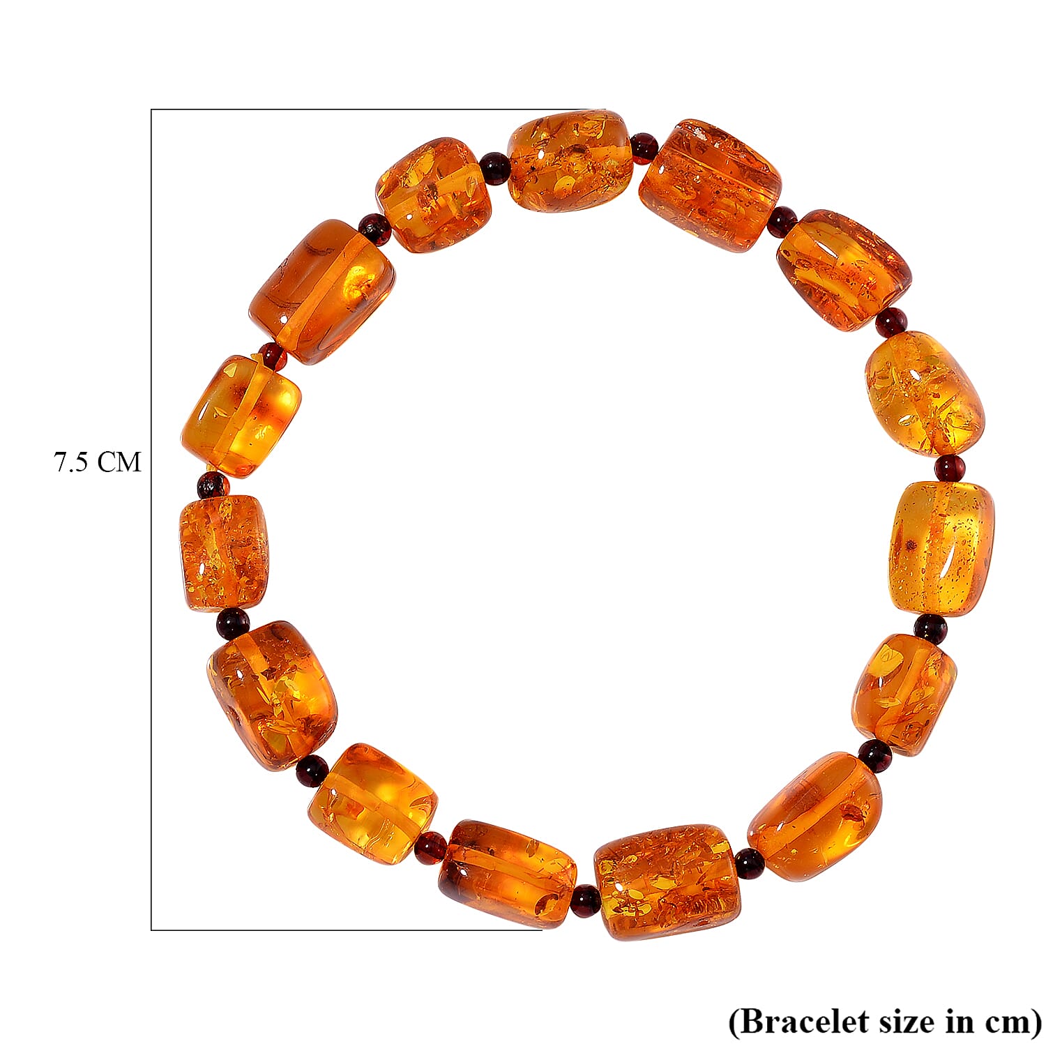 Tucson Find - Natural Baltic Amber Stretchable Bracelet (Size - 7-7.5) 7954593 3