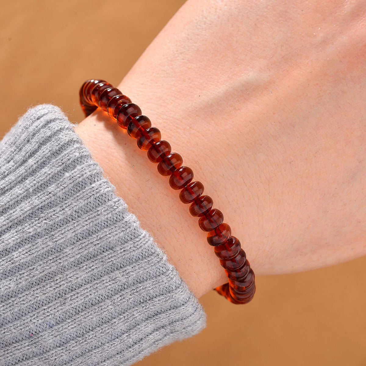 Natural Amber Stretchable Bracelet (Size 7.5) 8102204 2