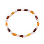 D'Joy Amber & White Fresh Water Pearl Bracelet (Size - 7.5 Stretchable) 30.00 Ct.