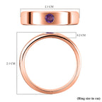 Amethyst Band Ring in Rose Gold Overlay Sterling Silver