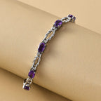 Amethyst Bracelet (Size 8.5 with Extender) 3.22 Cts