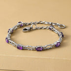 Amethyst Bracelet (Size 8.5 with Extender) 3.22 Cts