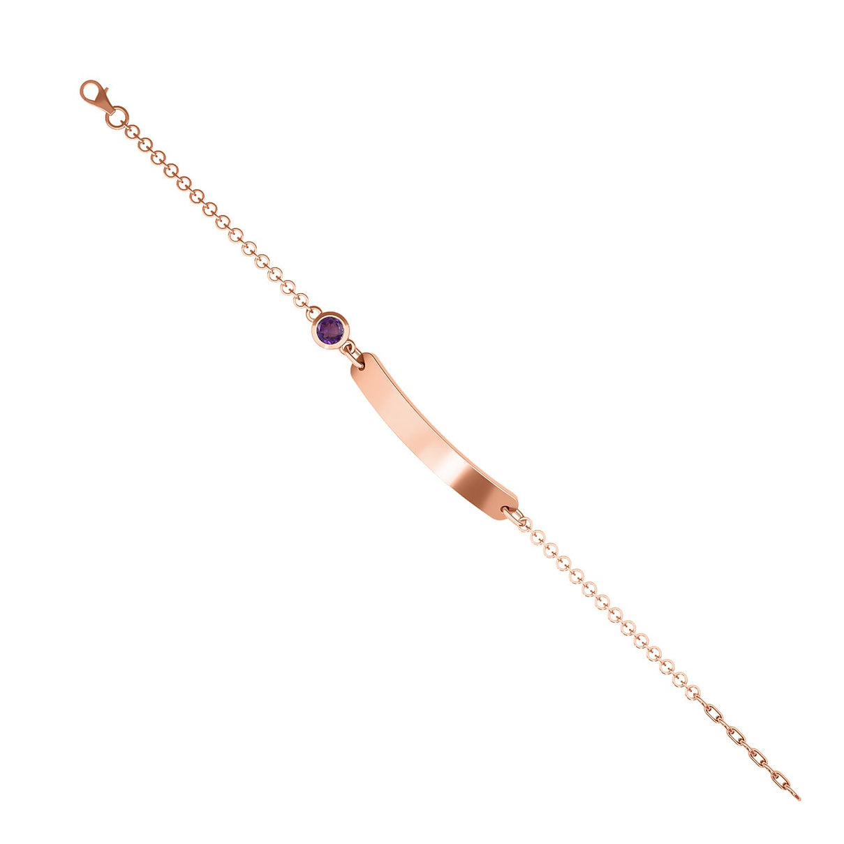 Amethyst Bracelet in Rose Gold Plated Sterling Silver Variations 3627422 4