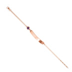 Amethyst Bracelet (Size 6 with Extender) in Rose Gold Overlay Sterling Silver, Silver wt 5.40 Gms
