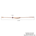 Amethyst Bracelet (Size 6 with Extender) in Rose Gold Overlay Sterling Silver, Silver wt 5.40 Gms