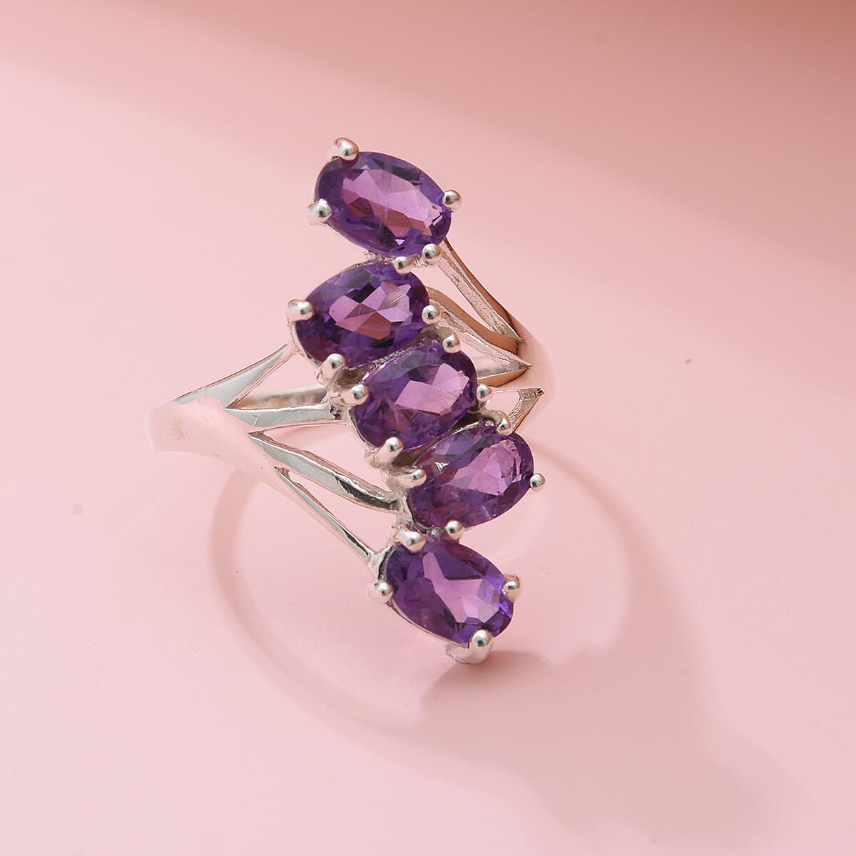 Amethyst Bypass Ring in Sterling Silver 2.00 Ct. 7000216 1