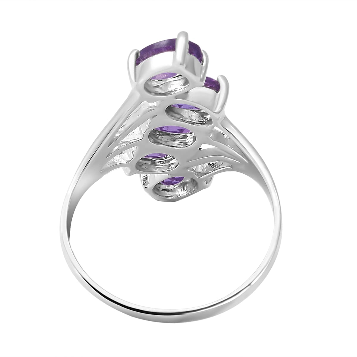 Amethyst Bypass Ring in Sterling Silver 2.00 Ct. 7000216 4