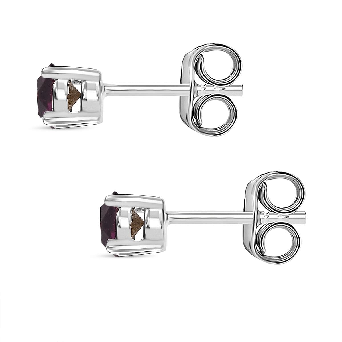 Amethyst Colour Austrian Crystal Solitaire Stud Earrings in Sterling Silver 7601385 6