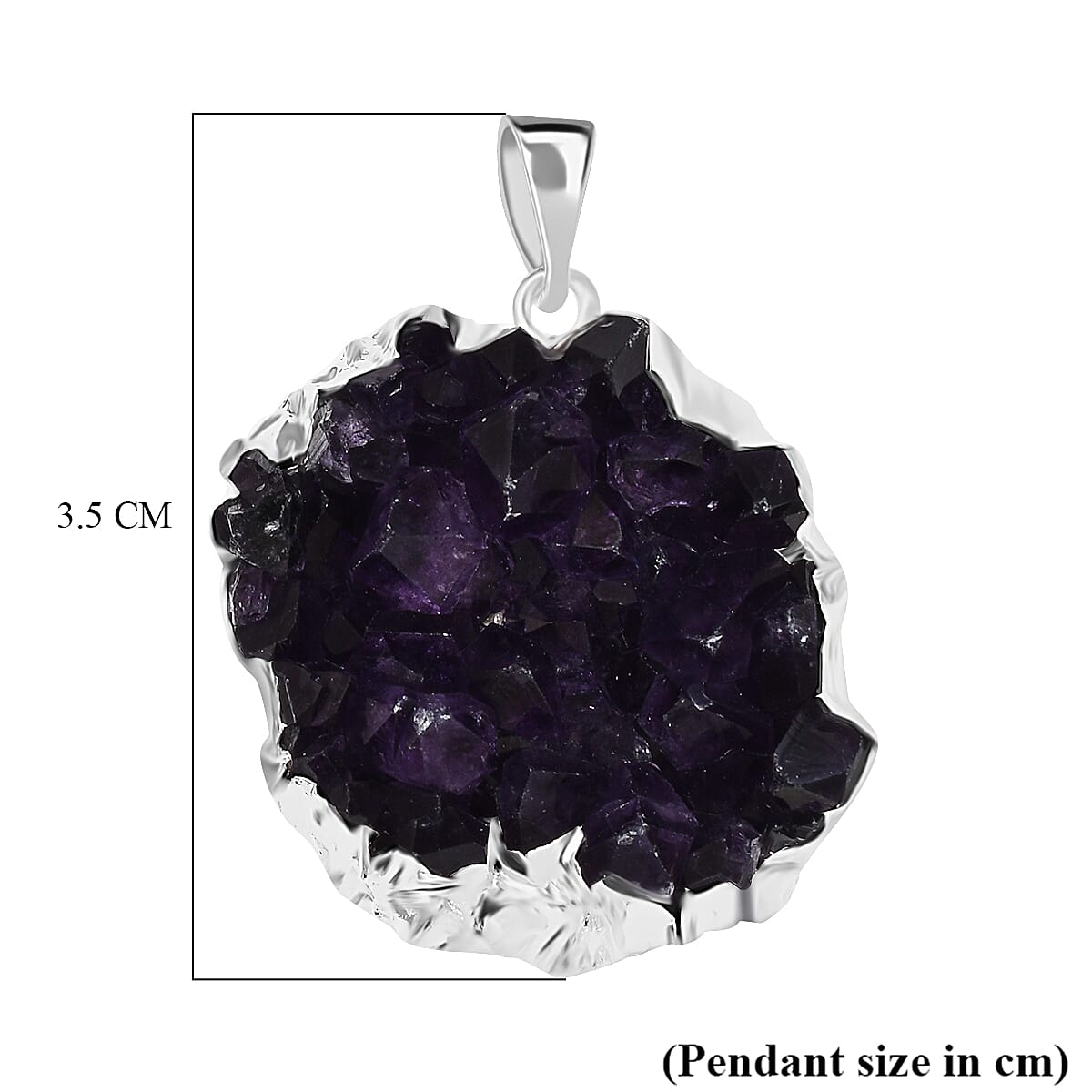 Tucson Find-Amethyst Crystal Solitaire Geode Pendant 7789048 8