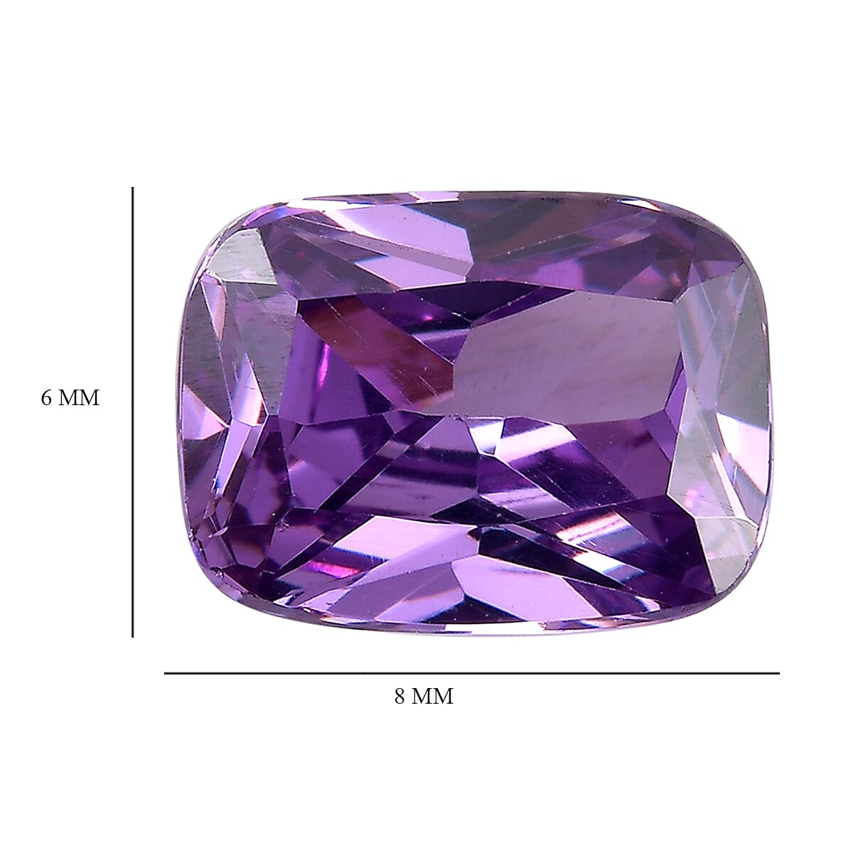 2.38 Ct. Amethyst Cubic Zirconia Loose Gemstone in Cushion Shape 8063720 4
