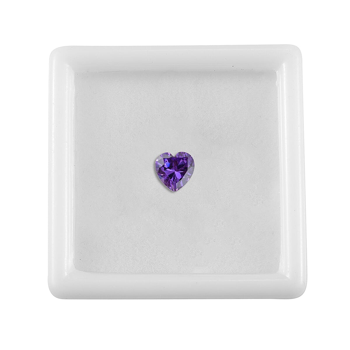 1.3 Ct. Amethyst Cubic Zirconia Loose Gemstone in Heart Shape 8063724 3