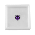 Amethyst Cubic Zirconia Heart Shape Gemstone 3.06 Ct.