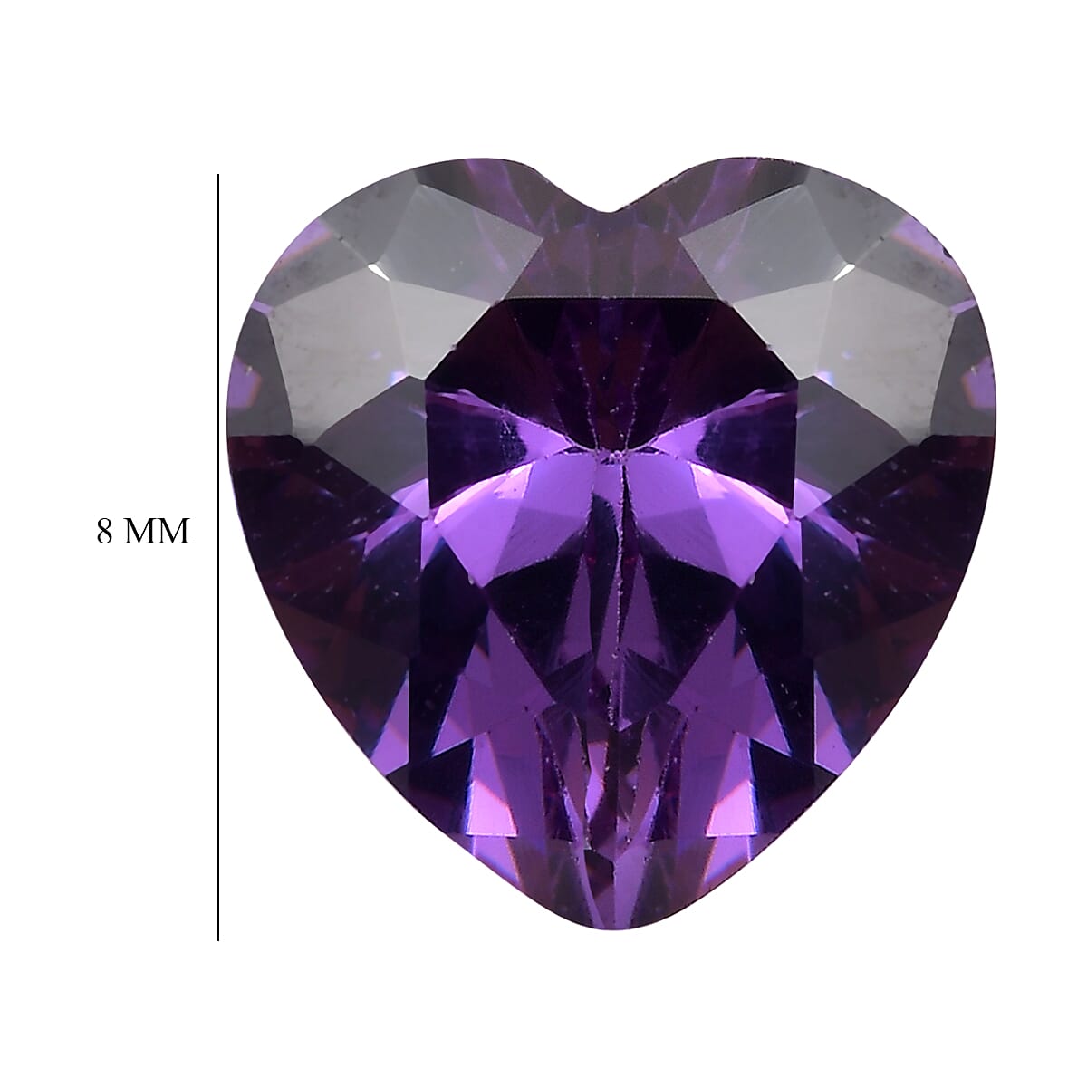 3.06 Ct. Amethyst Cubic Zirconia Loose Gemstone in Heart Shape 8063725 4
