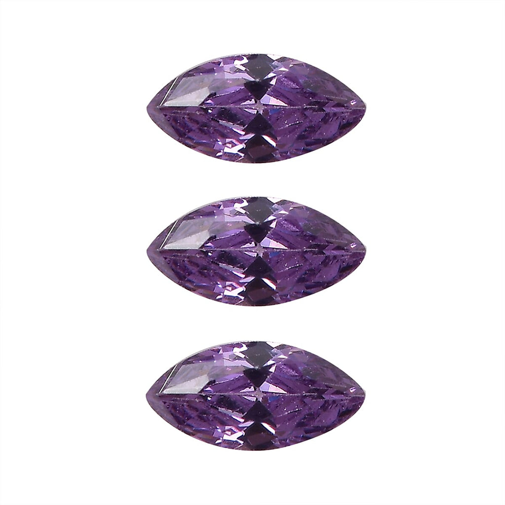 Amethyst Cubic ZirconiaMarquee Gemstone 0.62 Ct.