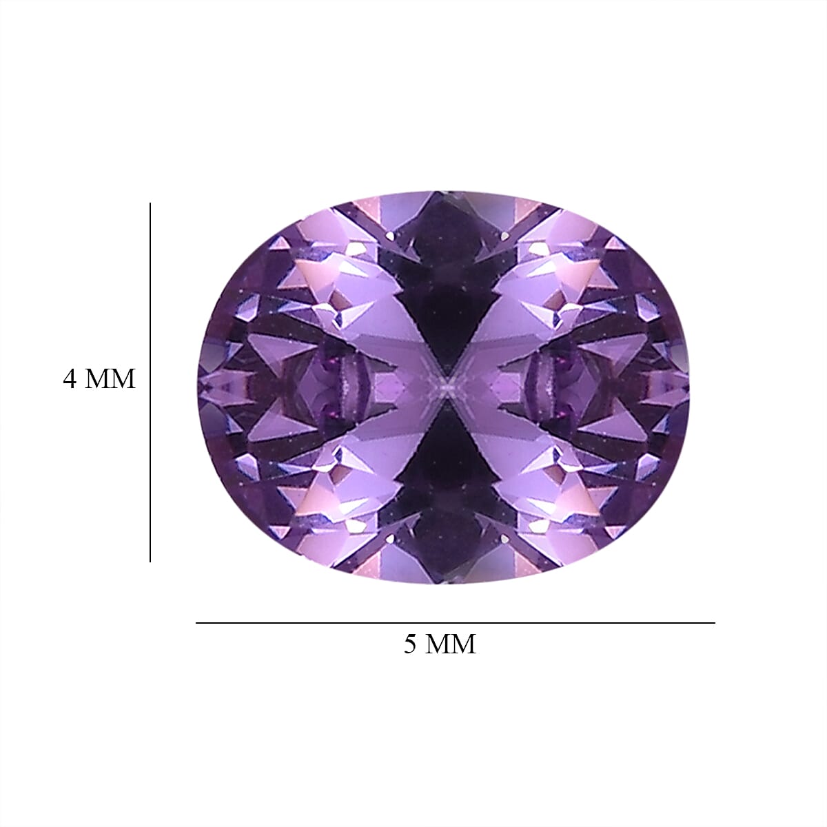 Set of 3 Amethyst Cubic Zirconia Loose Gemstones in Oval Shape 1.66 Ct. 8063728 4