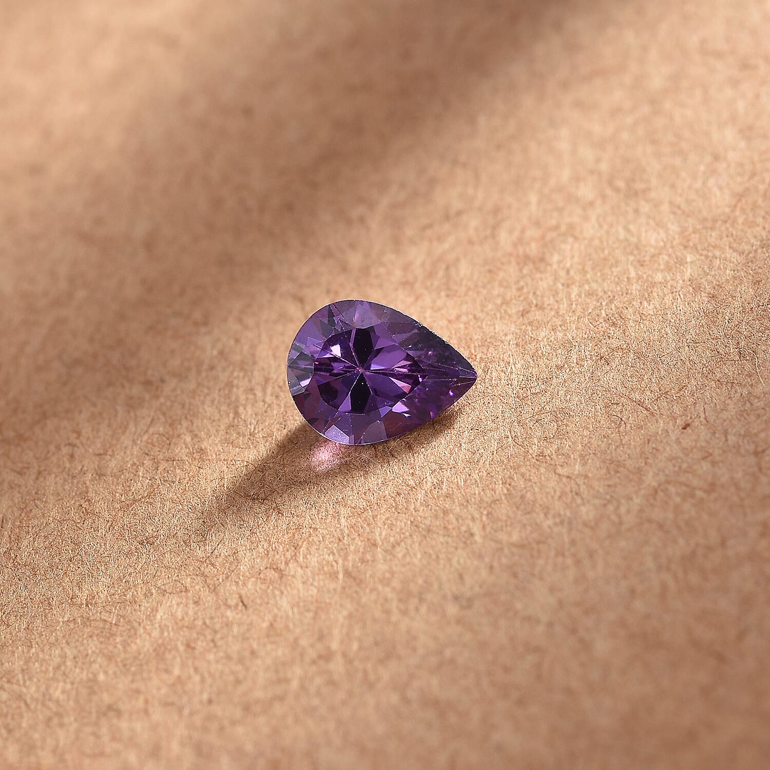1.9 Ct. Amethyst Cubic Zirconia Loose Gemstone in Pear Shape 8070607 1