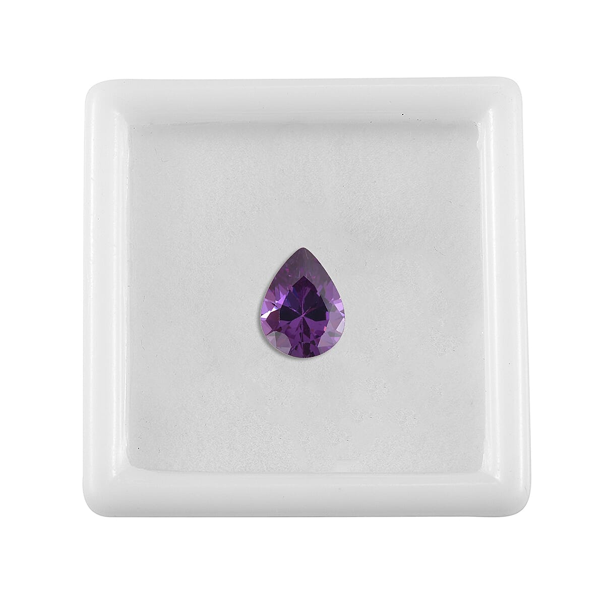 1.9 Ct. Amethyst Cubic Zirconia Loose Gemstone in Pear Shape 8070607 3