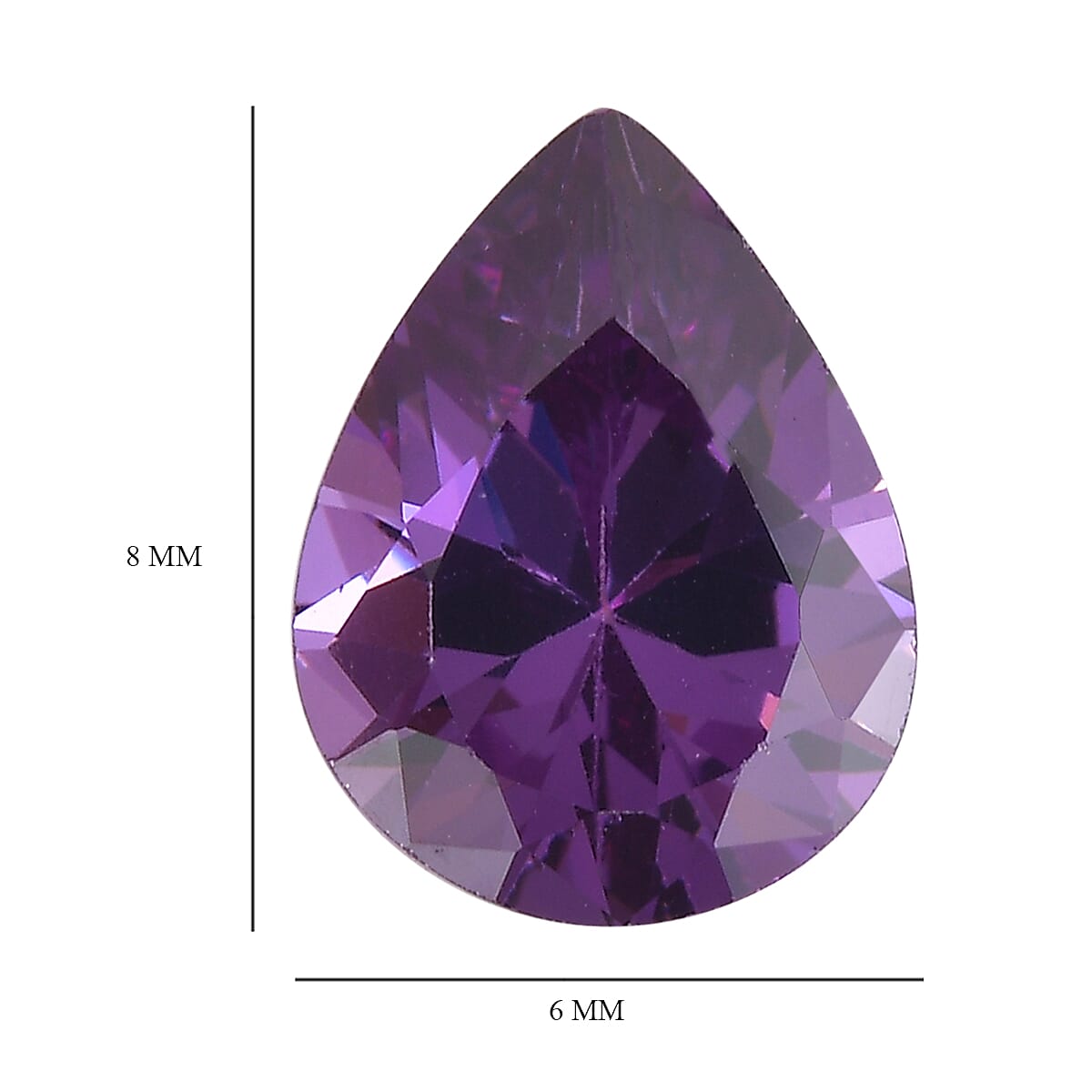 1.9 Ct. Amethyst Cubic Zirconia Loose Gemstone in Pear Shape 8070607 4