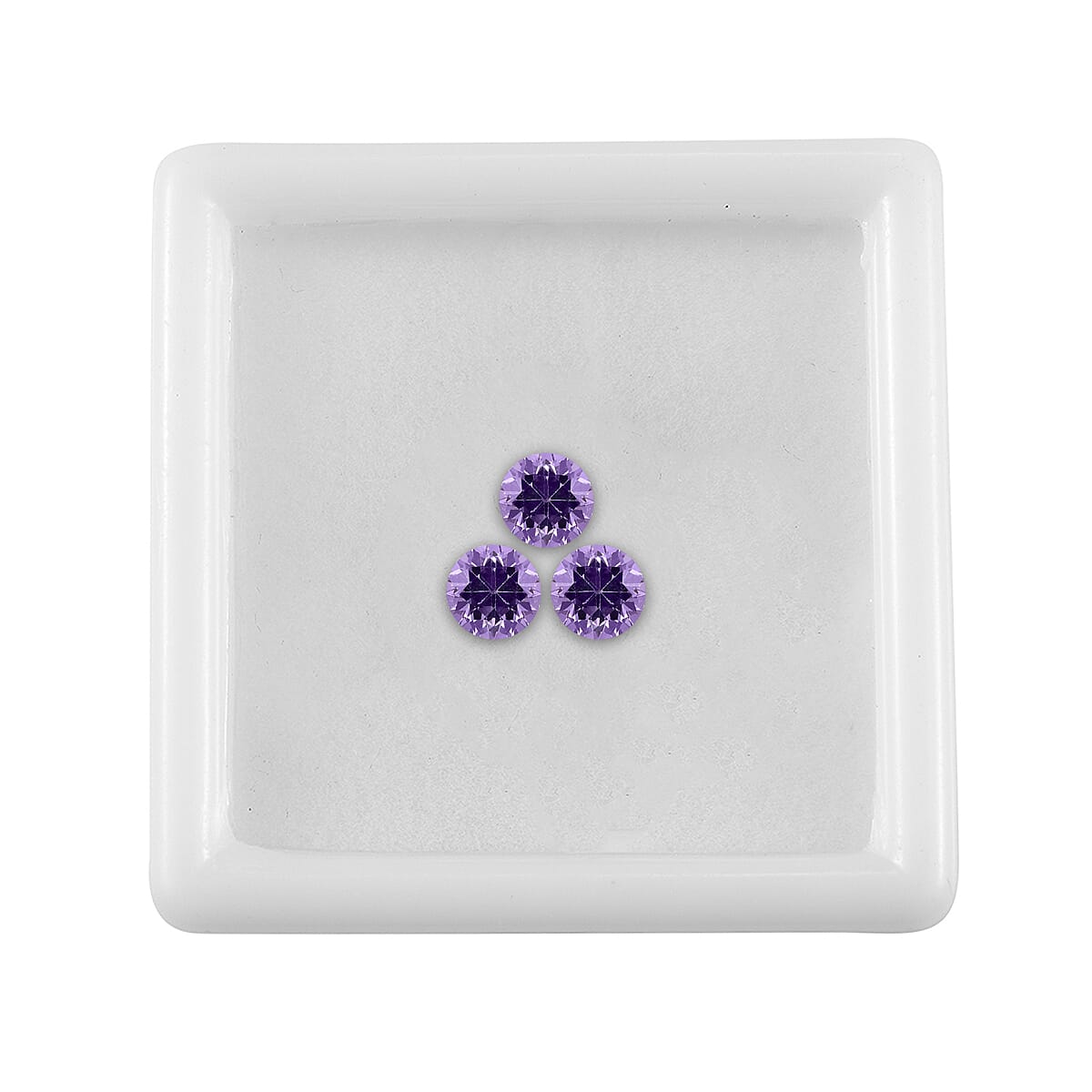 1.7 Ct. Set of 3 Amethyst Cubic Zirconia Loose Gemstones in Round Shape 8063732 3