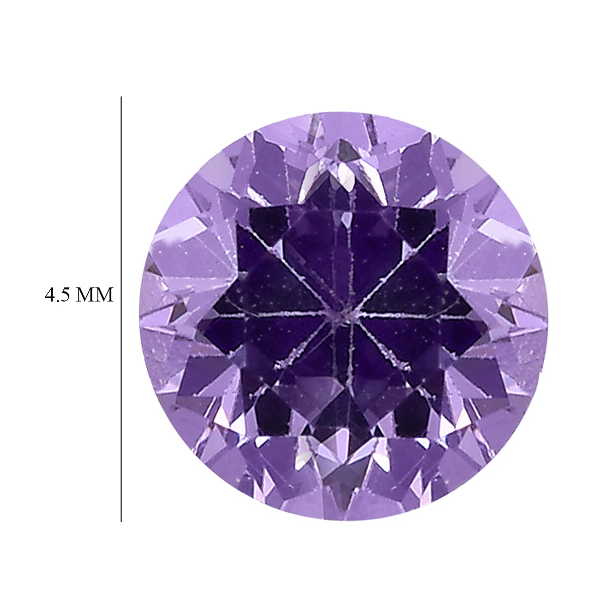 1.7 Ct. Set of 3 Amethyst Cubic Zirconia Loose Gemstones in Round Shape 8063732 4