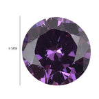 Amethyst Cubic Zirconia Round Shape Gemstone 4.26 Ct.