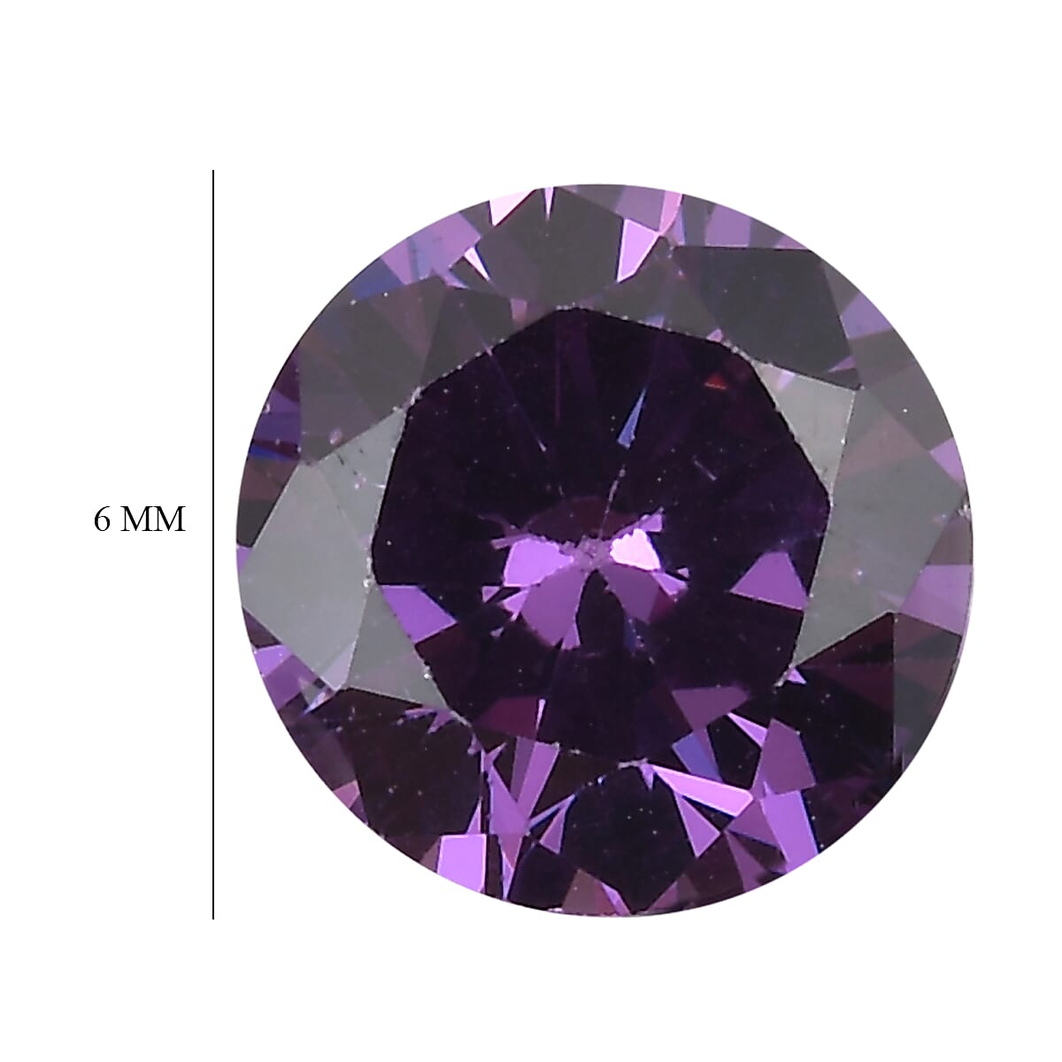 4.26 Ct. Set of 3 Amethyst Cubic Zirconia Loose Gemstones in Round Shape 8063733 4
