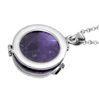 Amethyst Dragon Pendant with Chain (Size - 20-2 Ext) in Silver Tone 35.00 Ct.