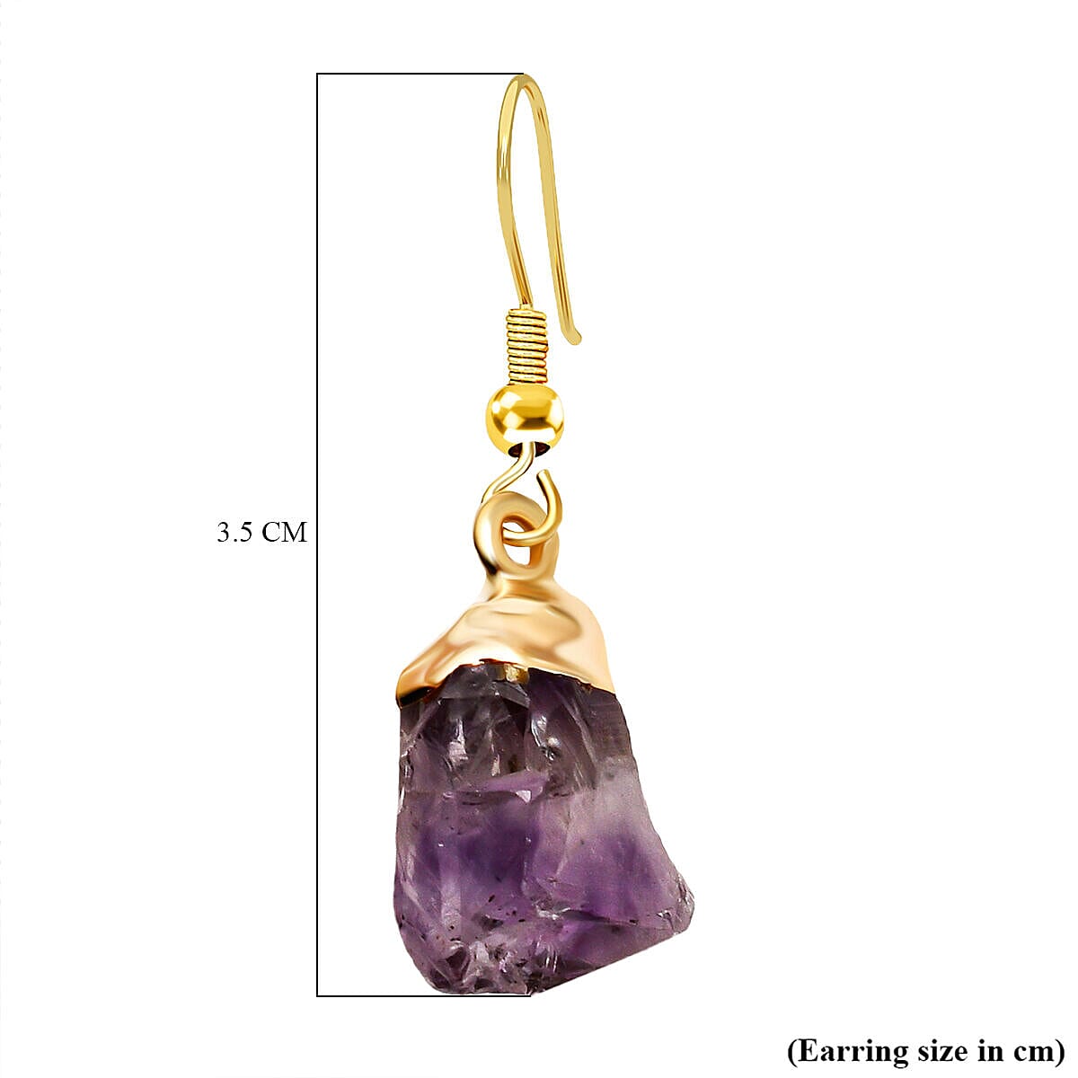 Amethyst Earrings in Gold Tone 12.00 Ct 7507847 3