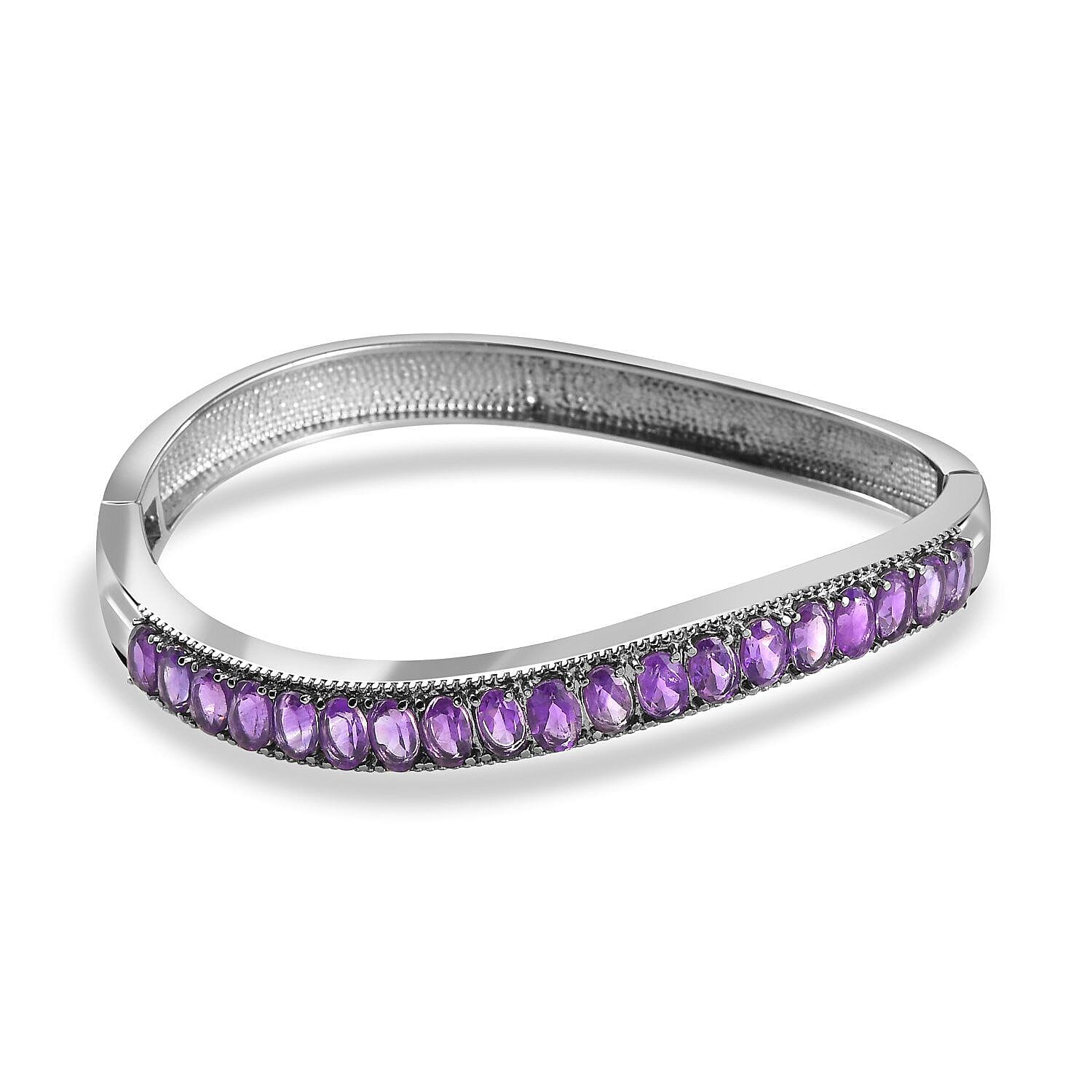 Amethyst Half - Eternity Bangle (Size 7.5) 7.73 Ct. 7279290 0