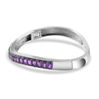 Amethyst Half - Eternity Bangle (Size 7.5) 7.73 Ct.