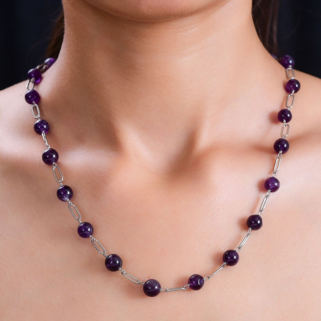 Amethyst Necklace (Size - 20) 67.70 Ct.
