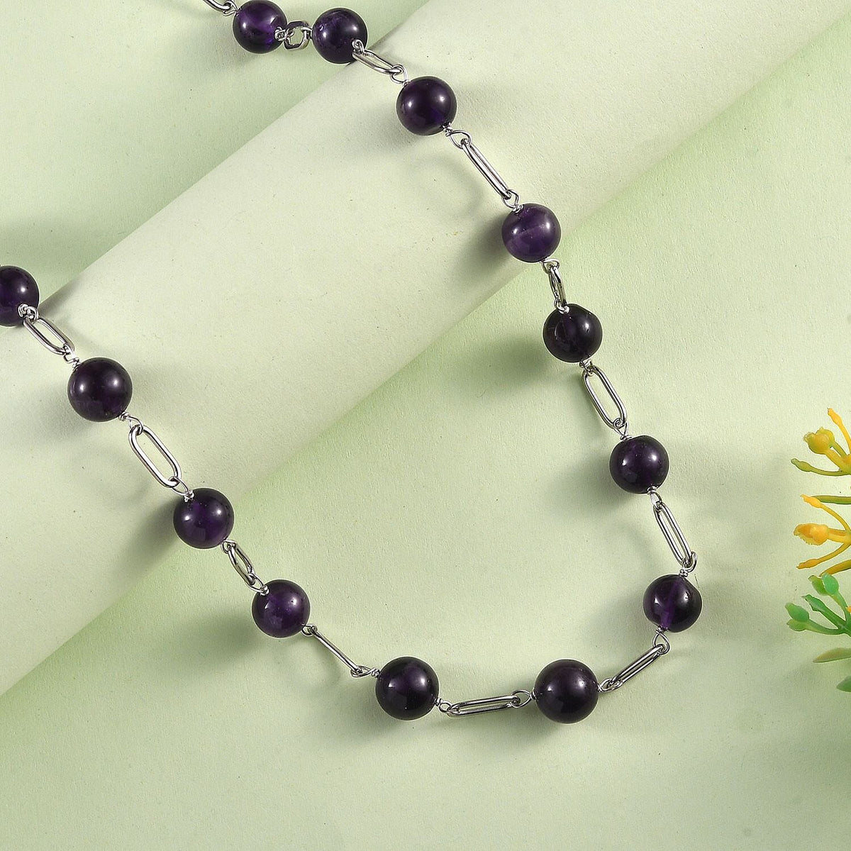 Amethyst Necklace (Size - 20) 67.70 Ct. V32665895 6