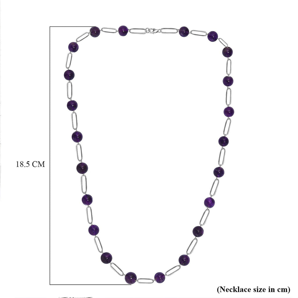 Amethyst Necklace (Size - 20) 67.70 Ct.