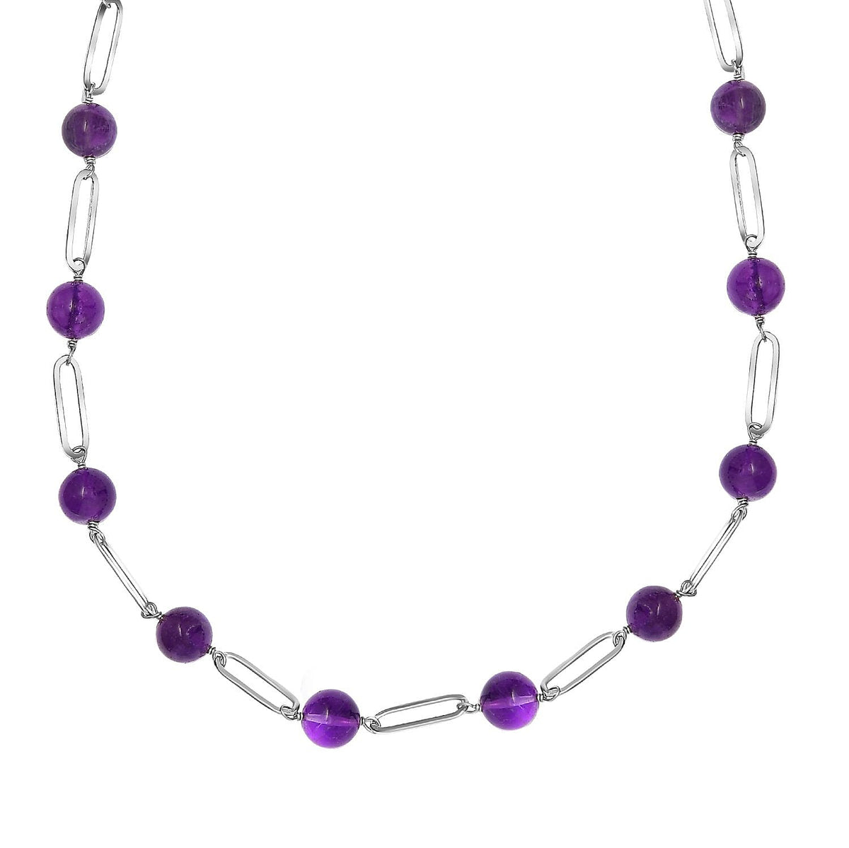 Amethyst Necklace (Size - 20) 67.70 Ct. V32665895 7