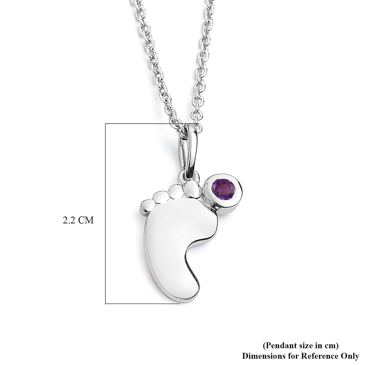 Amethyst Pendant with Chain (Size 20 with 4 Inches Extender) in Platinum Overlay Sterling Silver 3629188 5